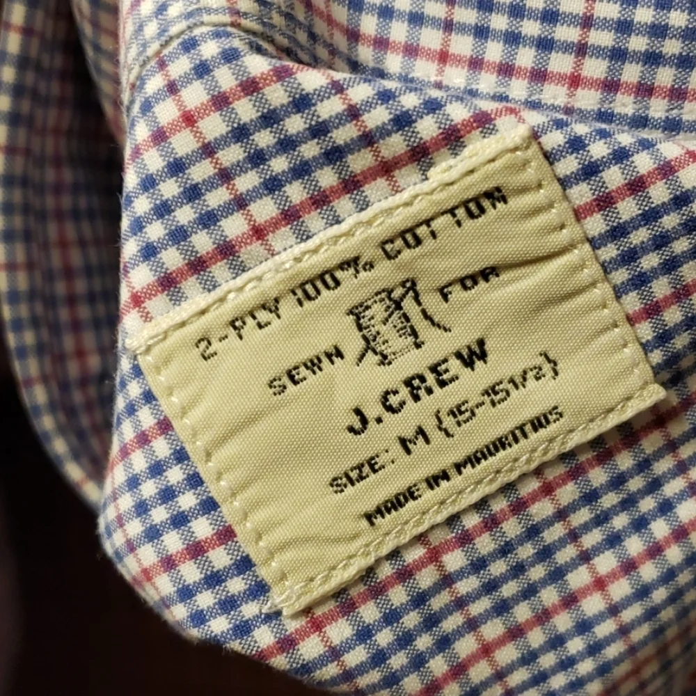 J crew long sleeve cotton 2 ply button down shirt